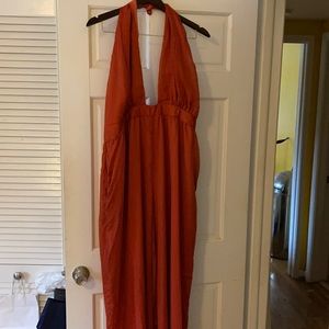Brand New Rust color wide leg jump suite